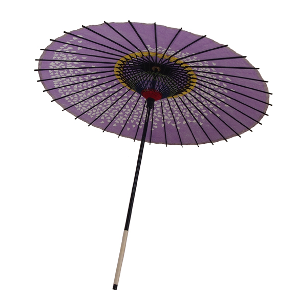紙傘 尺5 桜渦 紫