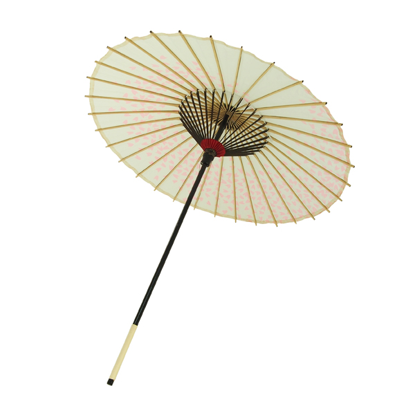 こども用和傘 桜渦 白地ピンク