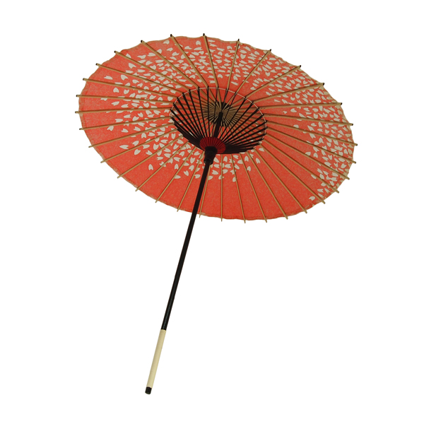 こども用和傘 桜渦 朱色