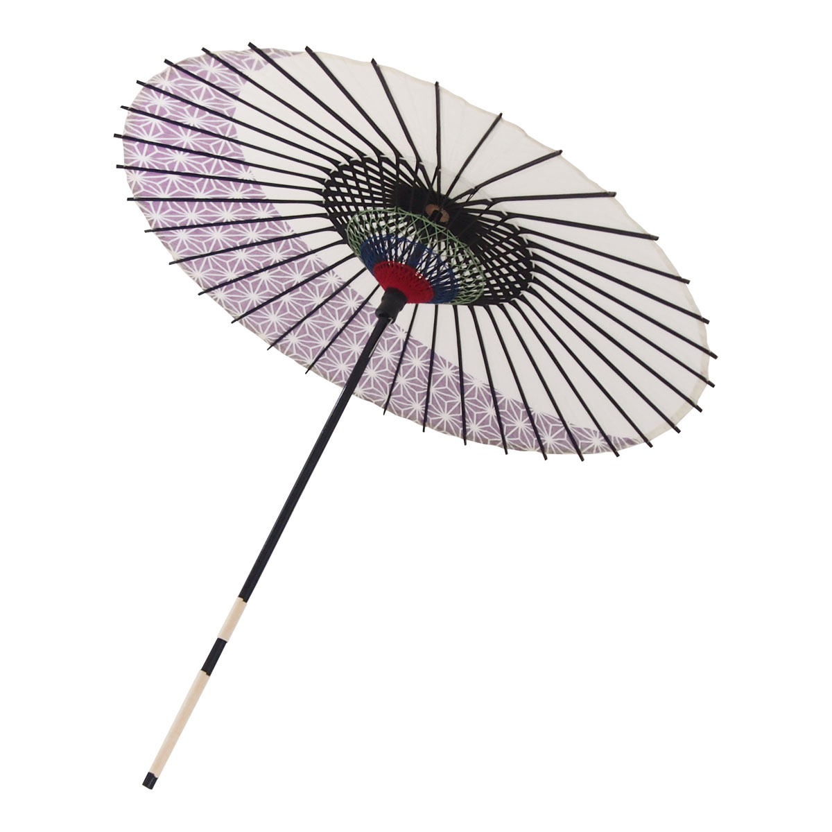 紙傘 尺4 麻月 紫