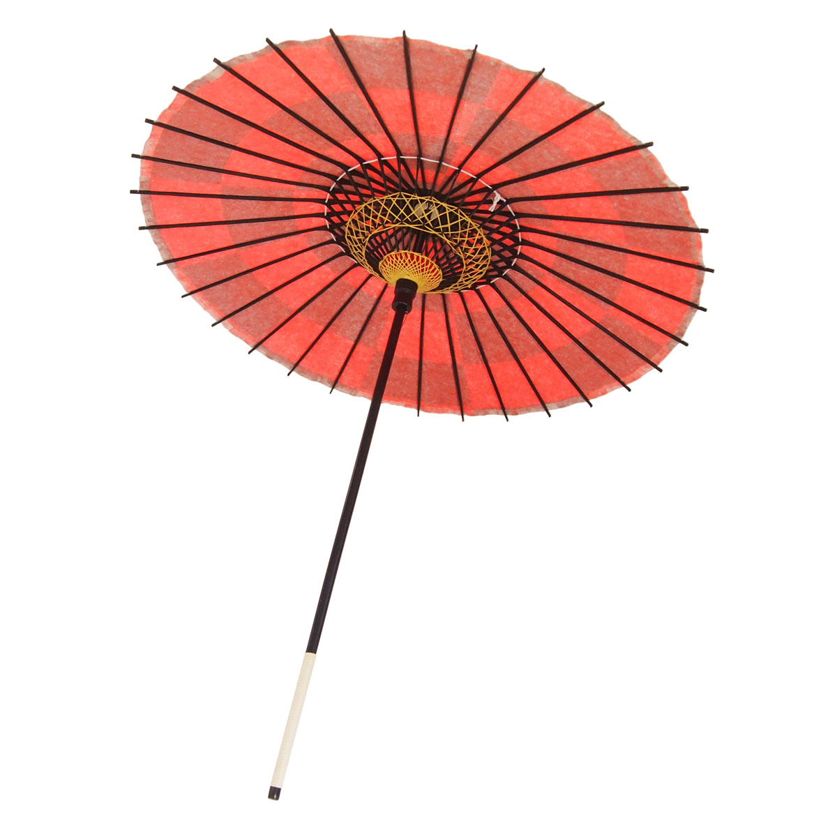 こども用和傘 市松 朱色