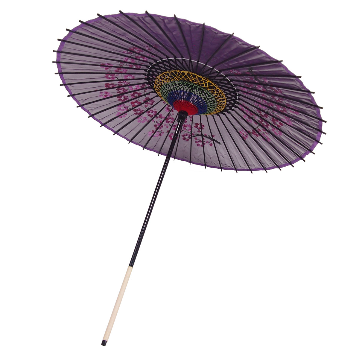絹傘 桜絵 紫