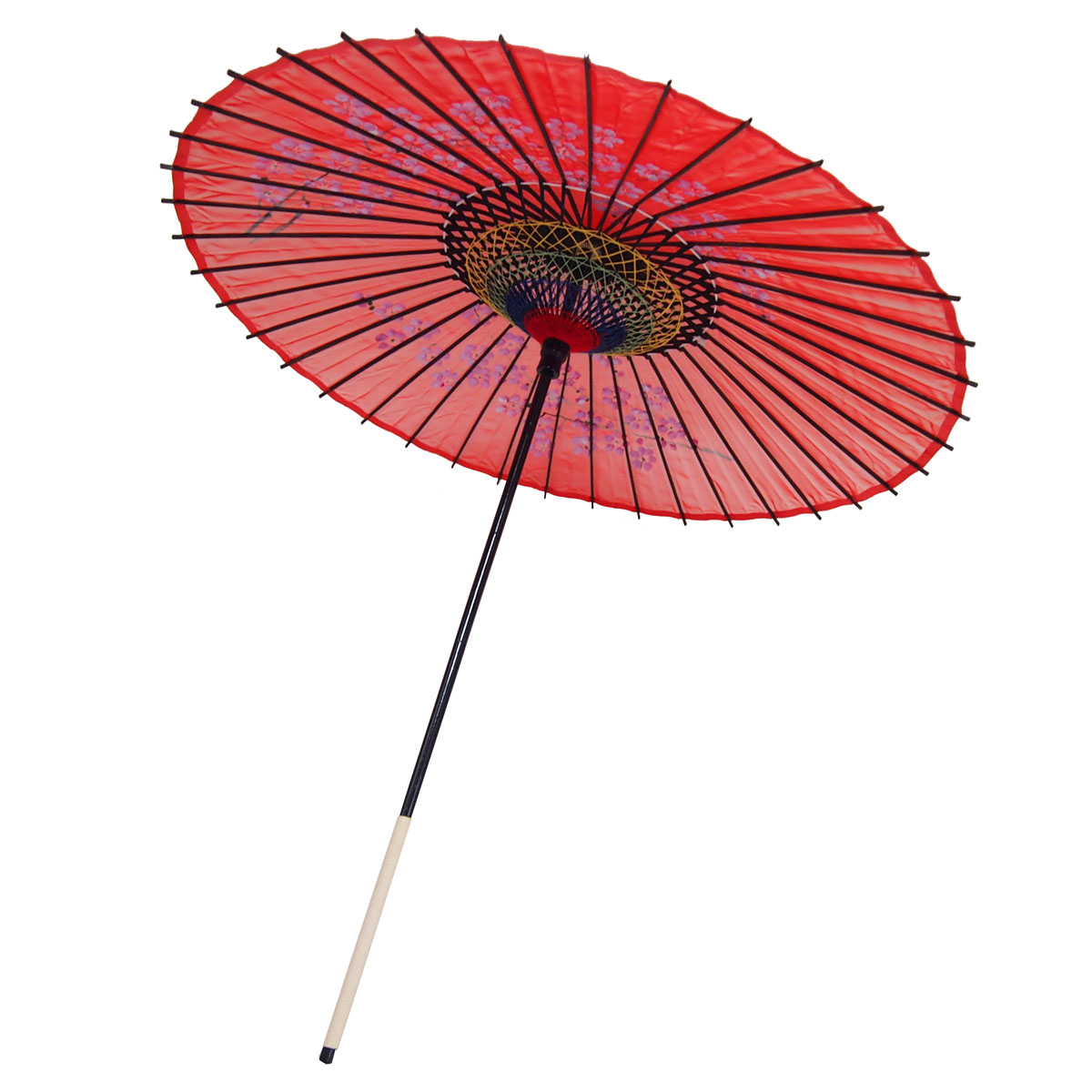 絹傘 桜絵 赤