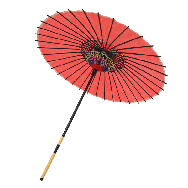 紙傘 無地 朱色