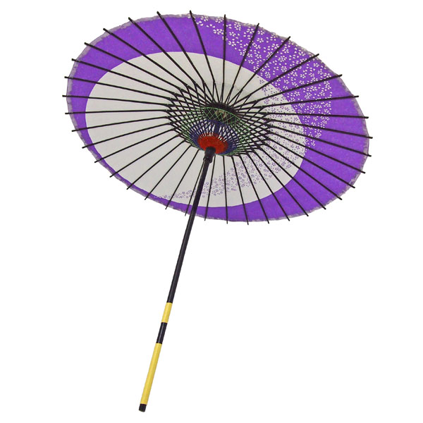 紙傘 月やっこ桜流し 紫