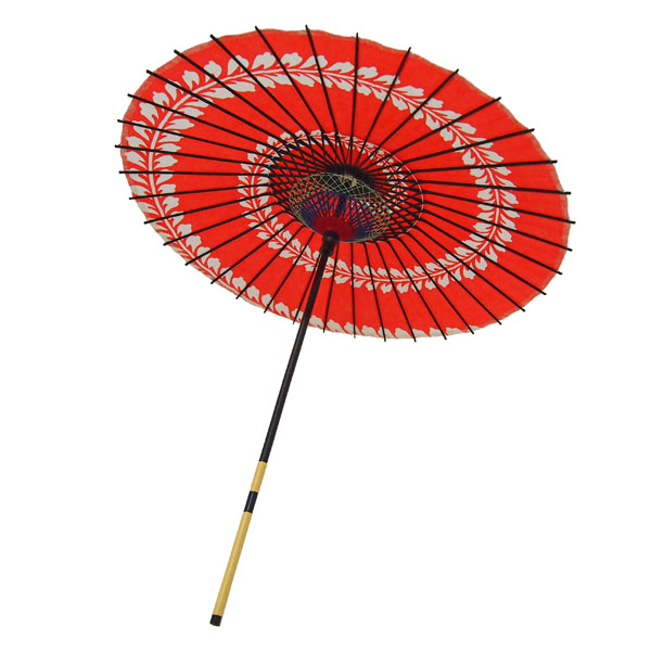 紙傘 藤渦 朱色