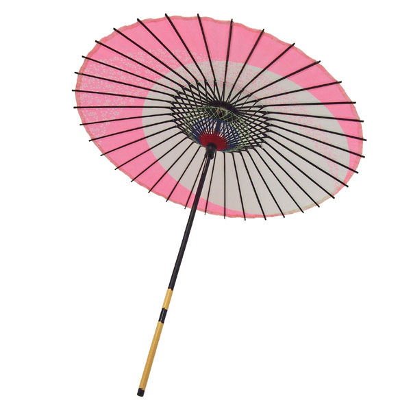 紙傘 月やっこ桜流し ピンク