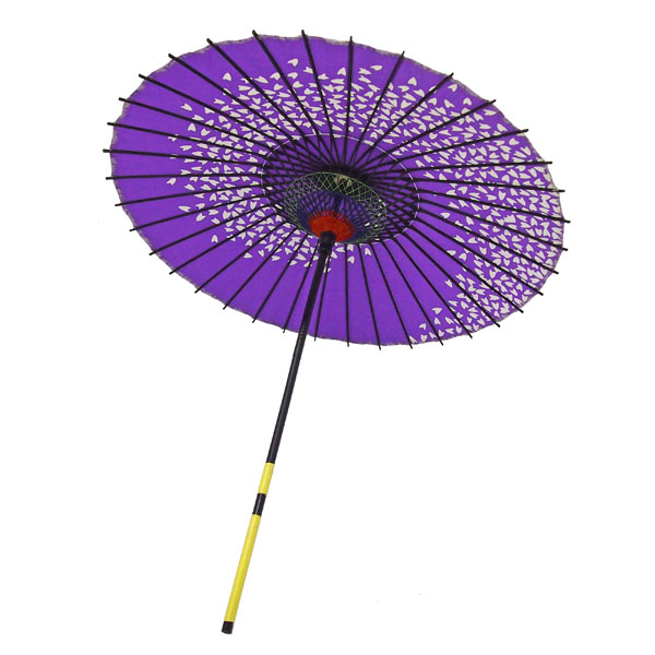 紙傘 桜渦 紫