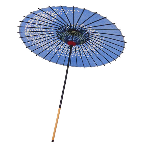 紙傘 尺5 桜渦 水色
