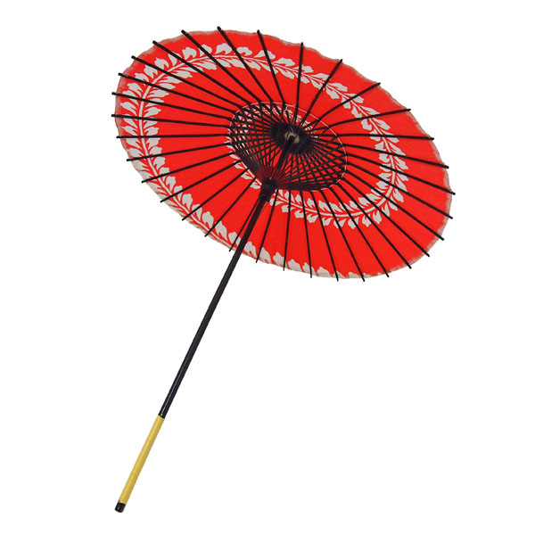 こども用和傘 藤渦 朱色