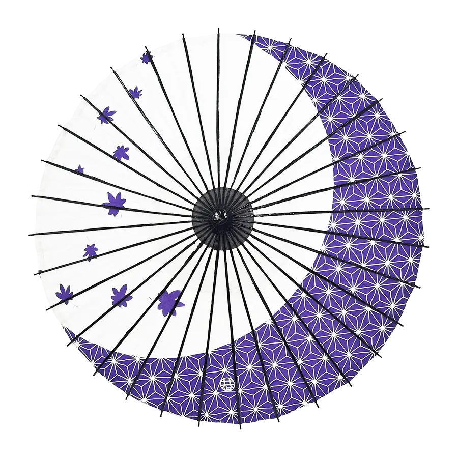 子供用和傘 麻紅葉 紫