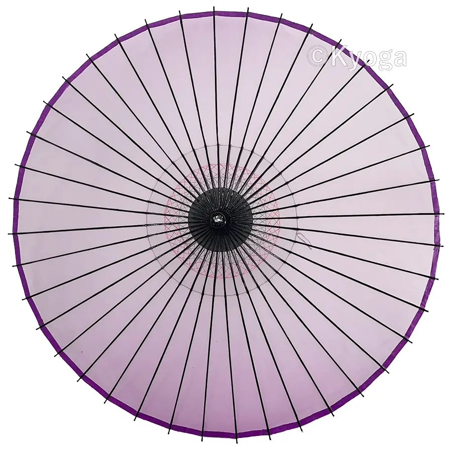 和傘・野点傘専門店 恭雅】絹傘 無地 紫 別注