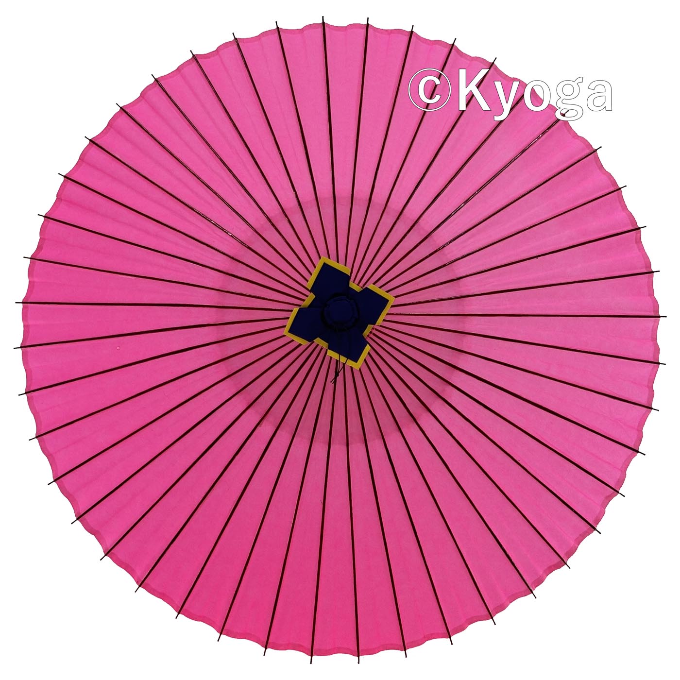 蛇の目傘　無地　ピンク　※雨天使用可能　(自社調合植物油塗布品)　