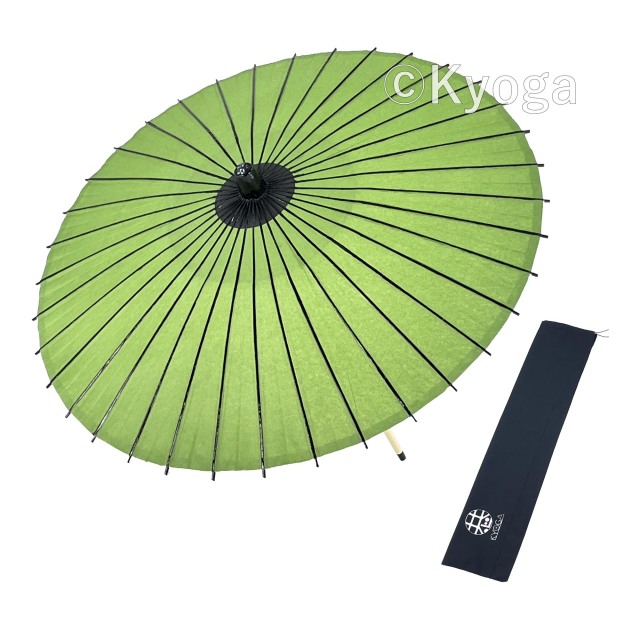 紙傘　１尺４寸　無地　若草　継柄