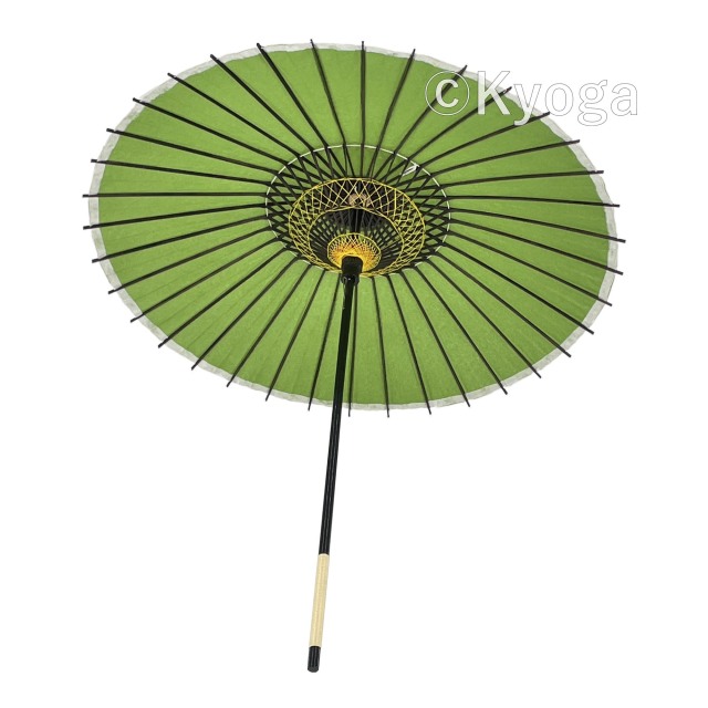 和傘・野点傘専門店 恭雅】 和傘 − 紙傘 1尺4寸 無地 若草 継柄