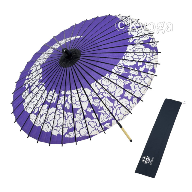 紙傘　1尺4寸　牡丹渦　紫