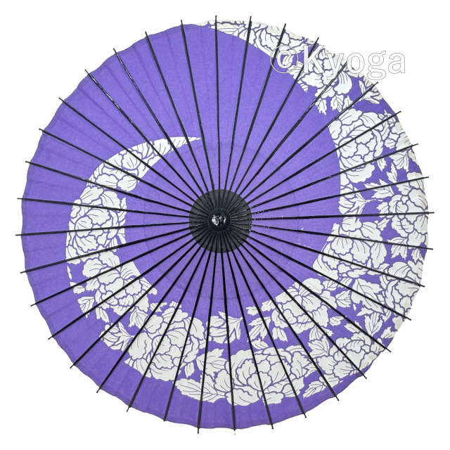 紙傘　1尺4寸　牡丹渦　紫
