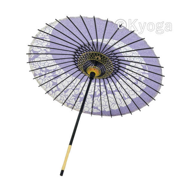 紙傘　1尺4寸　牡丹渦　紫