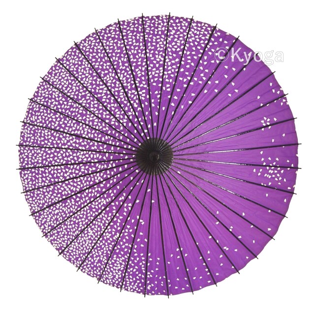 紙和傘　１尺５寸　満天桜　紫　継柄