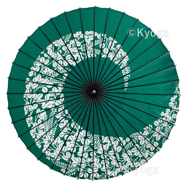 和傘・野点傘専門店 恭雅】 和傘 − 紙傘 尺5 萩渦 緑