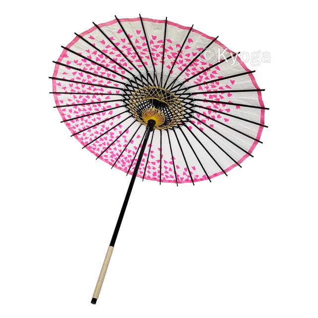 紙傘　こども用和傘　桜渦　白地ピンク