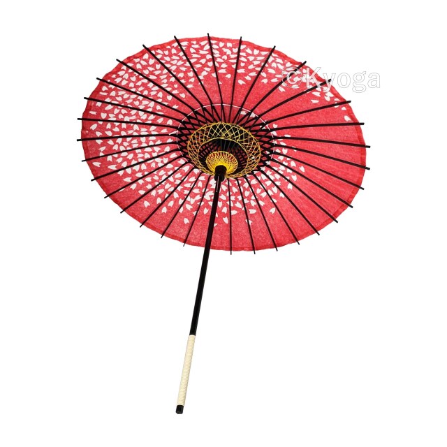 紙傘　こども用和傘　桜渦　朱色