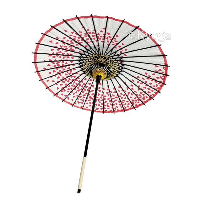 金赤の電傘：当時もの、里帰り品 送料込】晴雨兼用2段ミニ折りたたみ日傘＆扇子【金魚（金赤/きん
