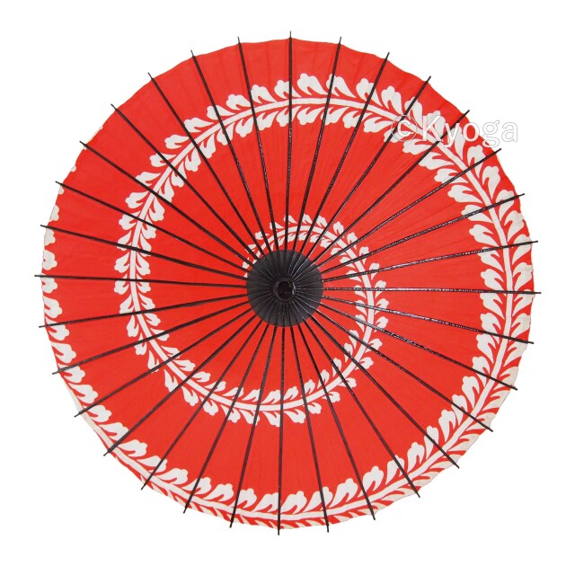 紙傘　こども用和傘　藤渦　朱色