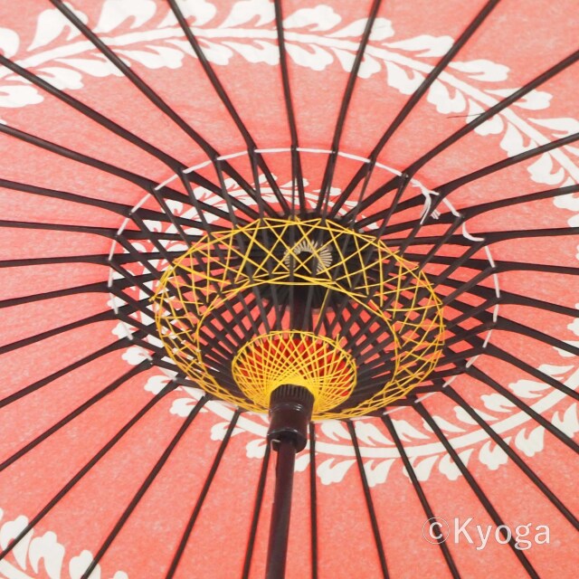 紙傘　こども用和傘　藤渦　朱色