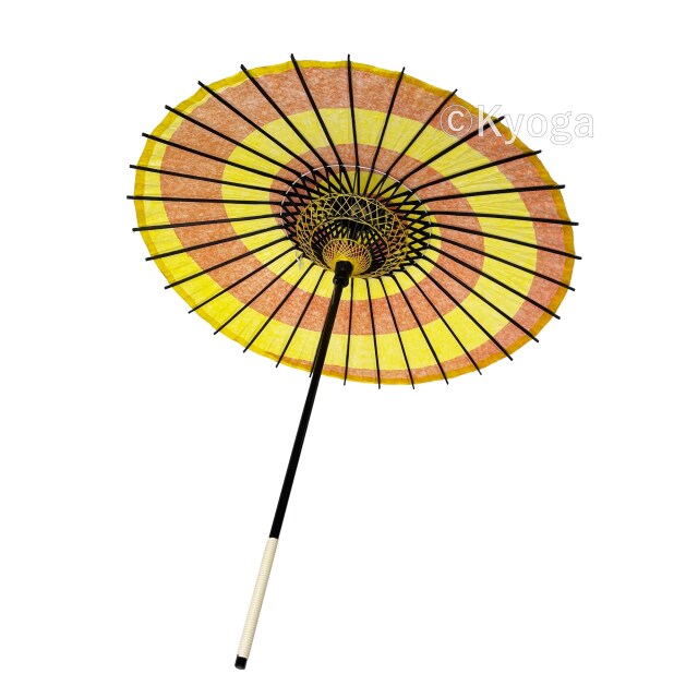 紙傘　こども用和傘　黄地赤渦