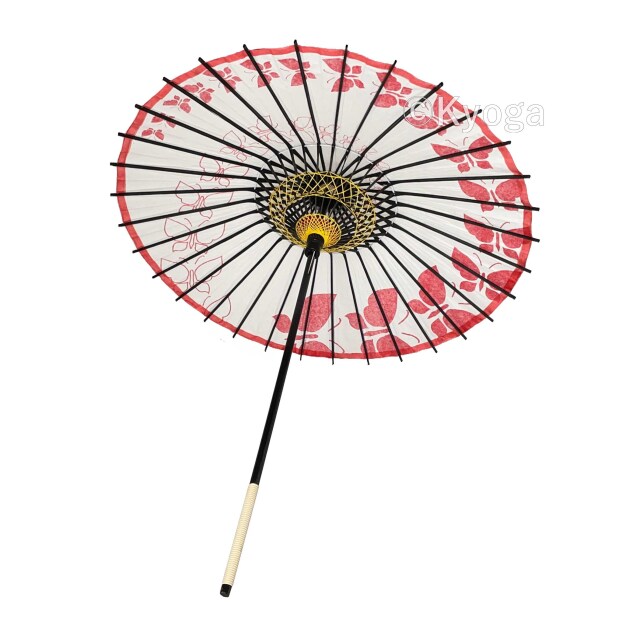 紙傘　こども用和傘　蝶々　朱色