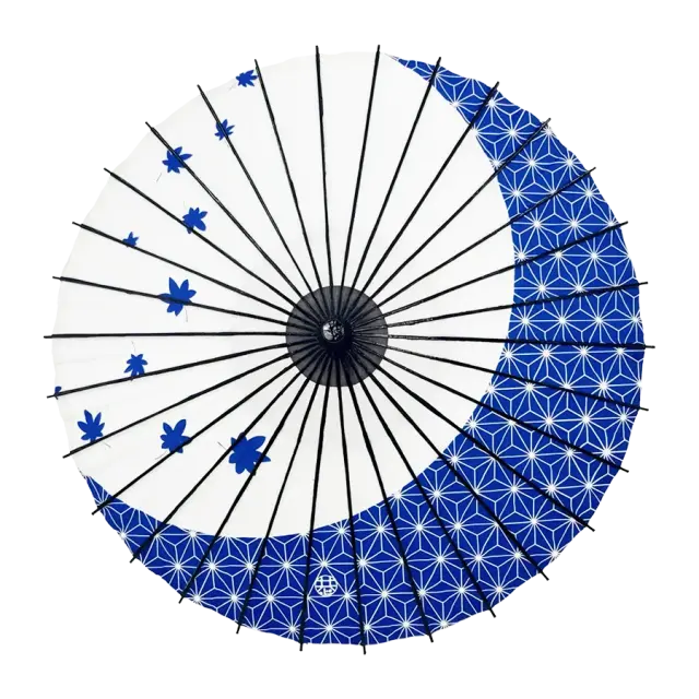 子供用和傘 麻紅葉 青