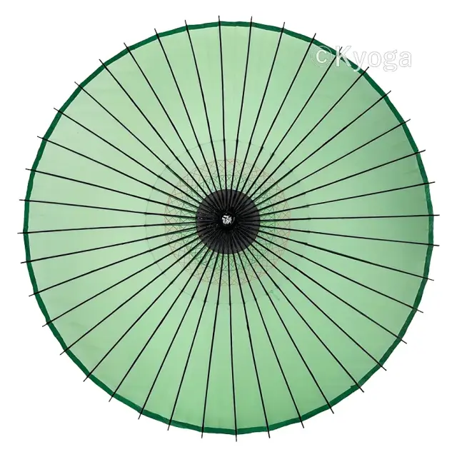 絹傘　１尺６寸　無地　緑