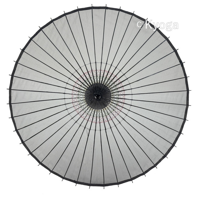 絹傘　無地　黒