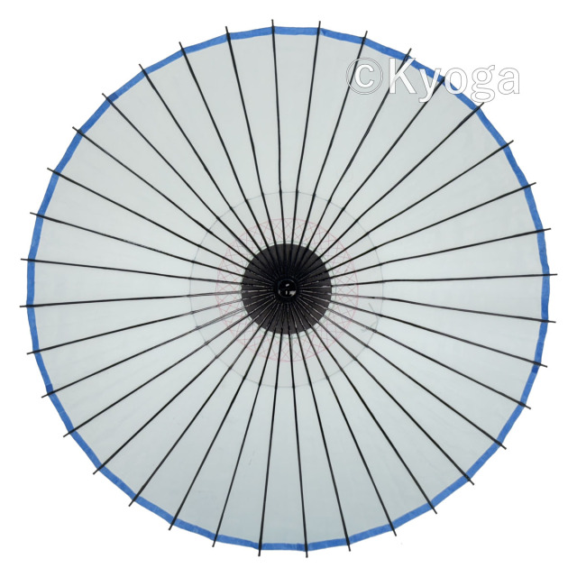 絹傘　1尺4寸　無地　水色　継柄