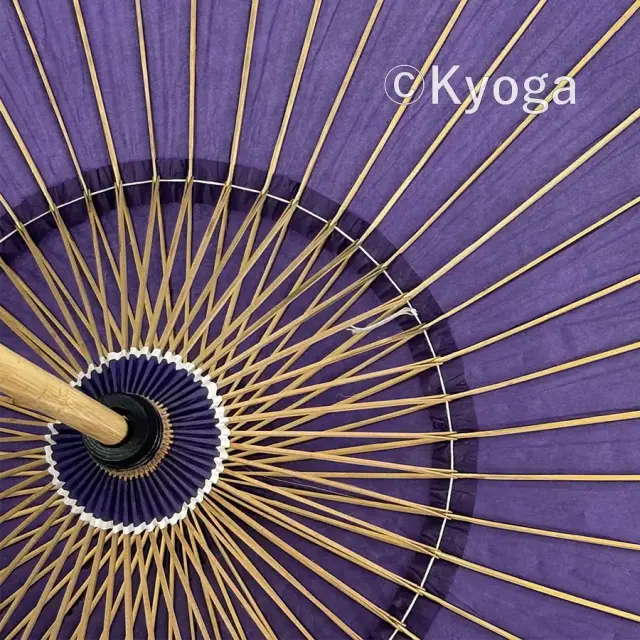 番傘ビニルコーティング　紫　直竹心棒