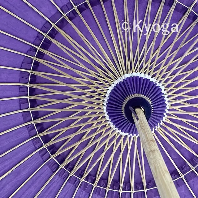 番傘ビニルコーティング　紫　直竹心棒