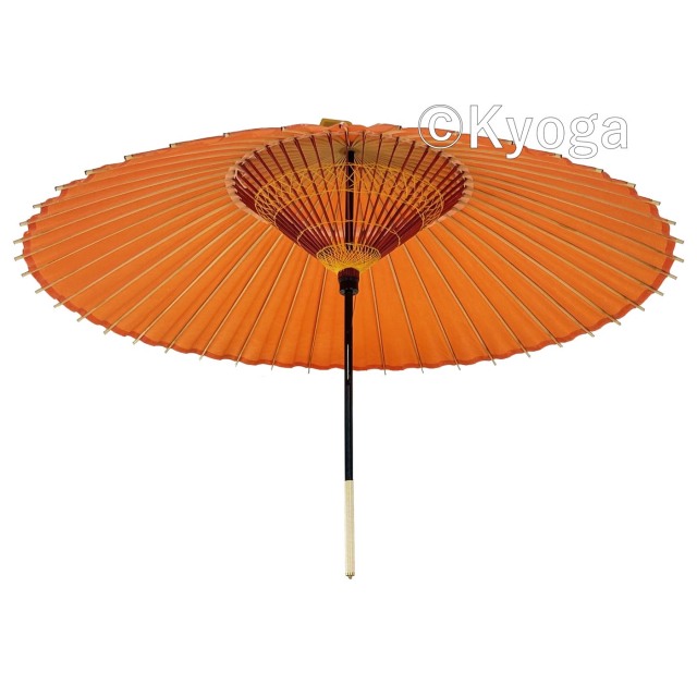 和傘・野点傘専門店 恭雅】蛇の目傘 無地 オレンジ ※雨天使用