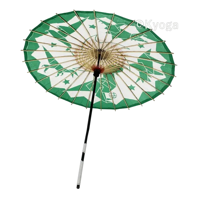 唐傘(直径約81cm)　おりがみ恐竜　緑