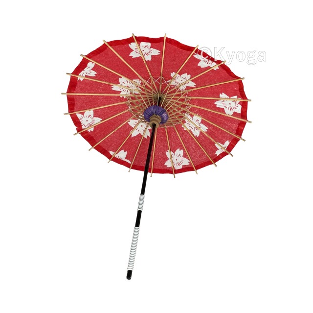 唐傘　こども用傘　桜綴り　赤