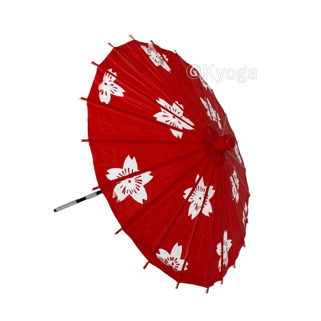 唐傘　こども用傘　桜綴り　赤