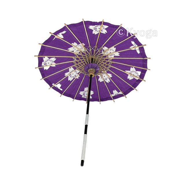 唐傘　こども用傘　桜綴り　紫