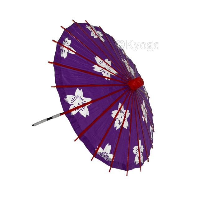 唐傘　こども用傘　桜綴り　紫