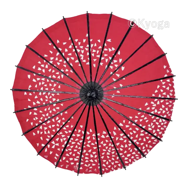番傘　唐傘　和傘　展示用 和傘・野点傘専門店 恭雅】 唐傘 −唐傘 こども用傘 桜渦 赤