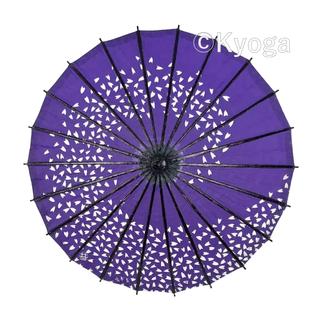 唐傘こども用桜渦紫