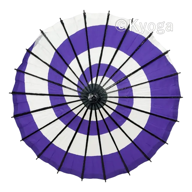 唐傘 子供用 白紫渦
