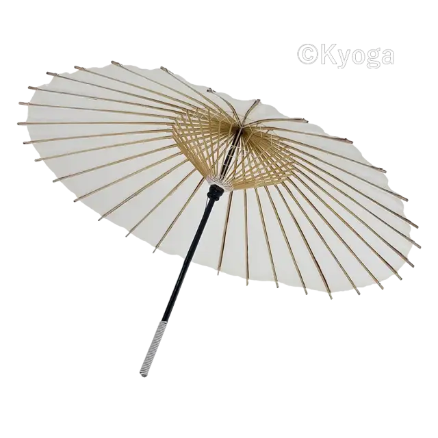 唐傘　蛇の目傘風　白