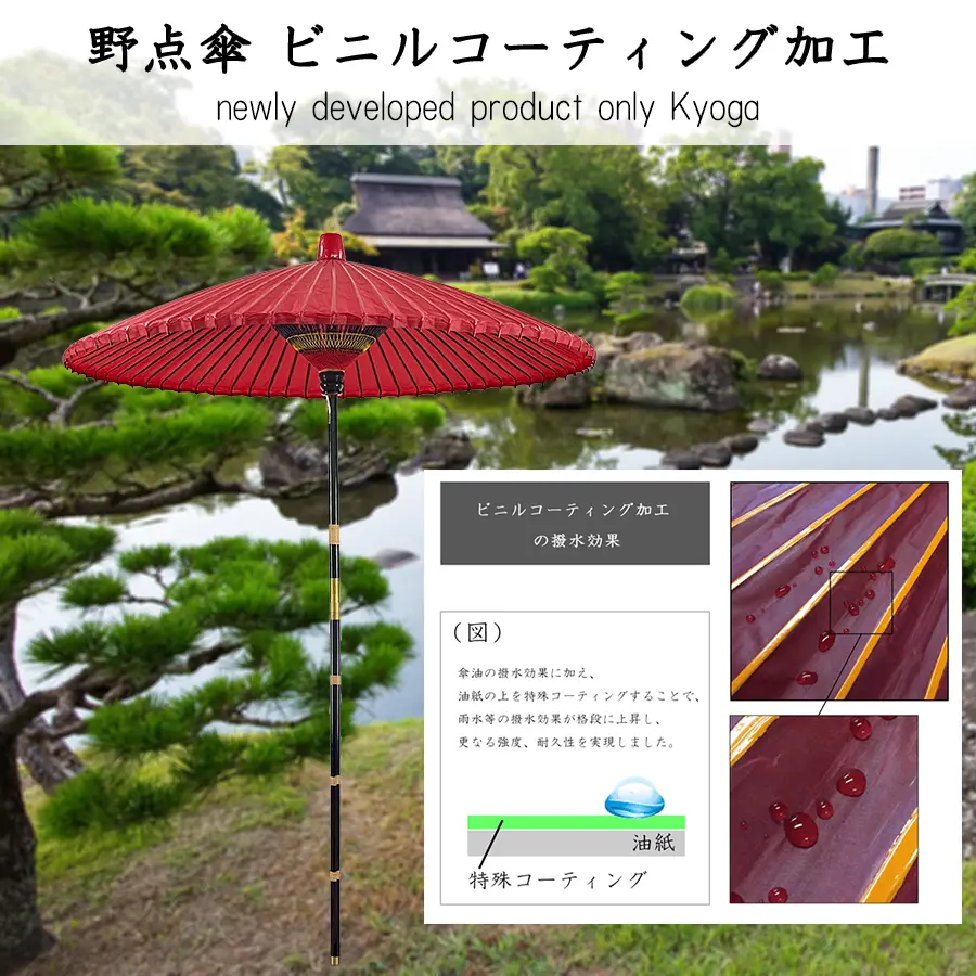 野点傘ビニールコーティング三尺