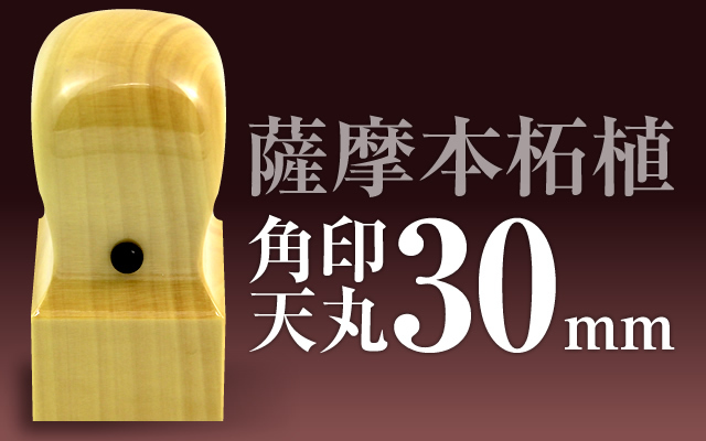 薩摩本柘植 法人用角印30mm□少し大きめ文字数の多い会社に最適
