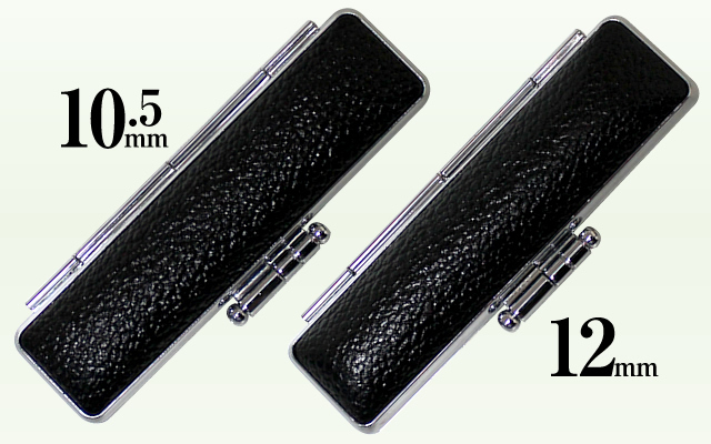 丸棒用もみ皮ケース（黒・朱竹模様）□印鑑ケース□10.5mm?12mm用